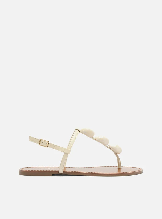Rasteira Off White Slim Pedras Quartzo