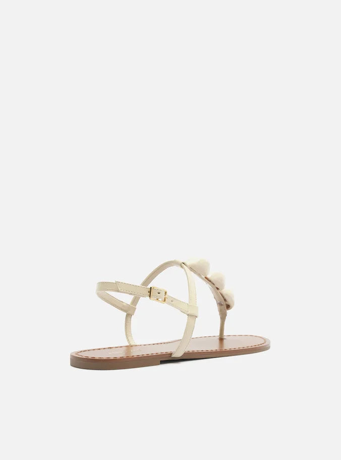 Rasteira Off White Slim Pedras Quartzo