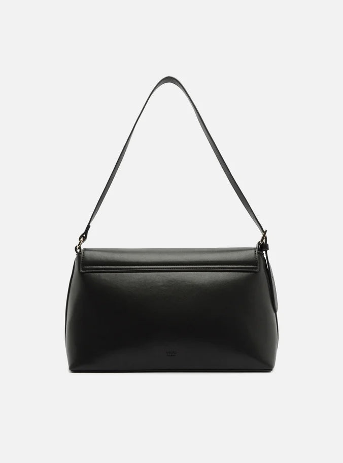 Bolsa Tiracolo Preta Média Metal